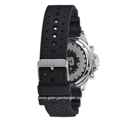 CATERPILLAR PZ.141.21.121 Black Silver Rubber Strap