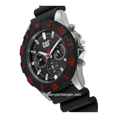 CATERPILLAR PZ.149.21.128 Black Silver Rubber Strap