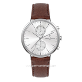 PIERRE CARDIN BONNA NOUVELLE CBN.3057 Brown Dial White Leather Strap