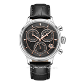 CERRUTI 1881 DERVIO CIWGC0073301 Watch Men's Black Silver Leather Strap