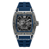 CERRUTI BELLUNO 1881 CIWGQ0073701 Navy Silver Dial Black Rubber Strap