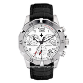 CERRUTI 1881 MANCIANO CIWGC2224406 Watch Men's Black Silver Dial White Leather Chronograph