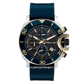 CERRUTI 1881 POSITANO CIWGF2224501 Watch Men's Dark Blue Silver Leather Chronograph