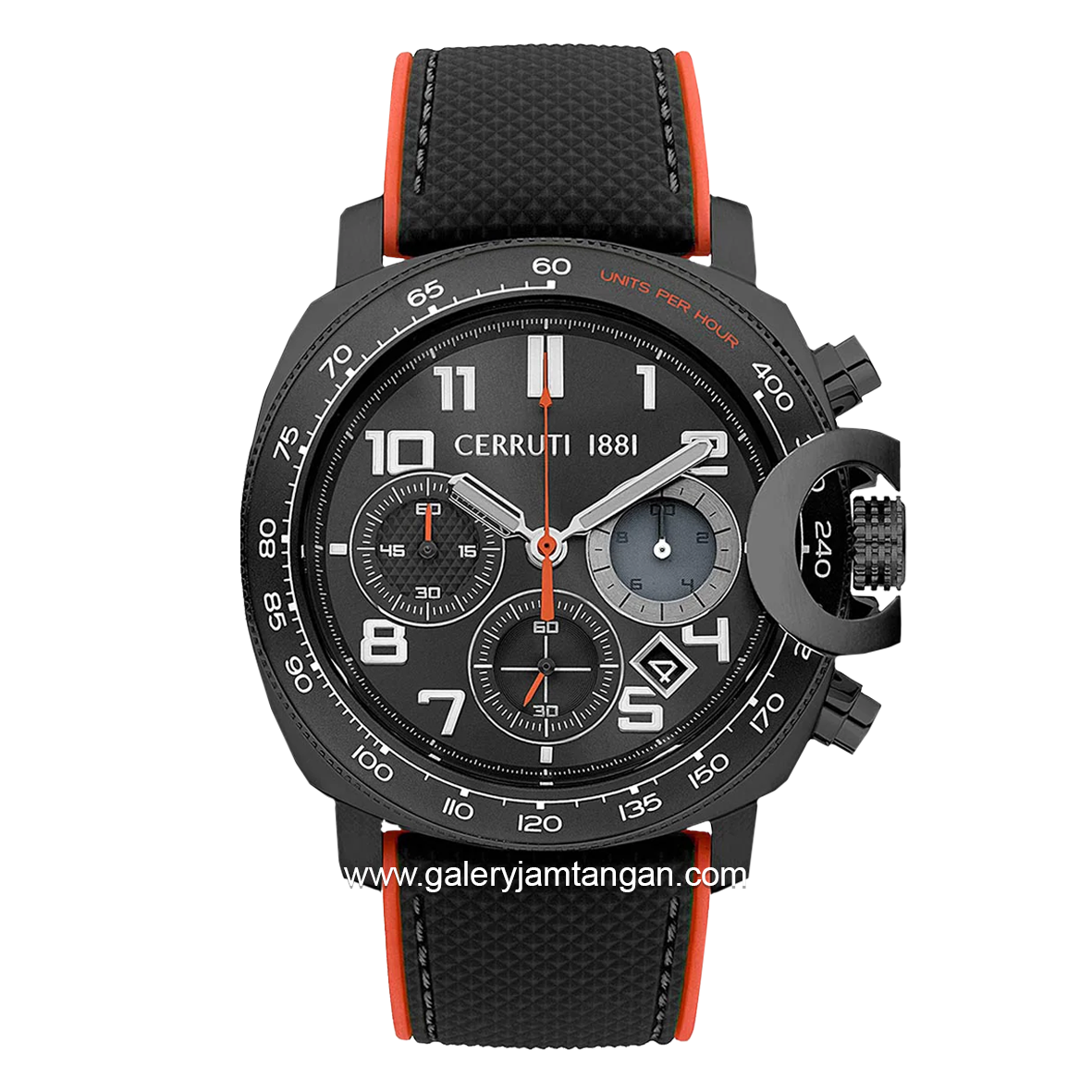 Cerruti Orologio Da Uomo Analogico - Modello CIWGC2114002 - Quadrante Nero, Cinturino In Pelle, 11 Mm