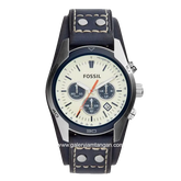 FOSSIL COACHMAN CH3051 Man Chronograph White Dial Blue Leather Strap