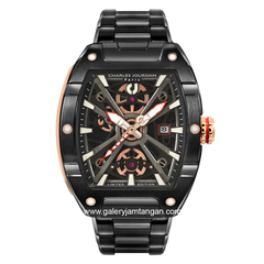 CHARLES JOURDAN CJ04-1032LE Watch Limited Edition Black Dial Black Rosegold Automatic Stainless Steel