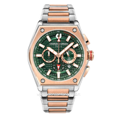 CHARLES JOURDAN CJ06-1692LE Watch Limited Edition Silver Combinasi Rosegold Dial Green