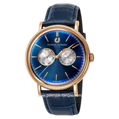 CHARLES JOURDAN CJ1053-1582M Blue Leather Strap