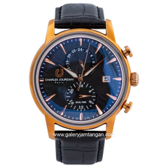 CHARLES JOURDAN CJ1063-1532M Black Leather Strap