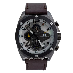 CHARLES JOURDAN CJ1080-1715C Brown Silver Leather Strap