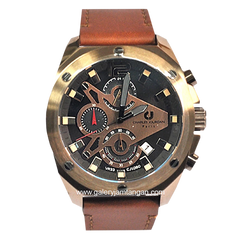 CHARLES JOURDAN CJ1080-1745C Brown Rosegold Leather Strap