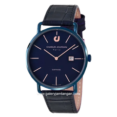 CHARLES JOURDAN CJ1086-1882 Watch Blue Leather Strap