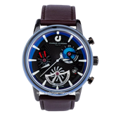CHARLES JOURDAN CJ1099-1742C Brown Dial Black Leather Strap