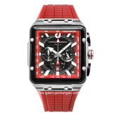 CHARLES JOURDAN CJ1122-1362C Watch Red Chronograph Silicone Strap