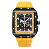 CHARLES JOURDAN CJ1122-1722C Watch Yellow Chronograph Silicone Strap