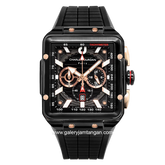 CHARLES JOURDAN CJ1122-1732C Watch Black List Rosegold Chronograph Silicone Strap