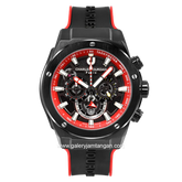 CHARLES JOURDAN CJ1123-1762C Watch Red Dial Black Chronograph Silicone Strap