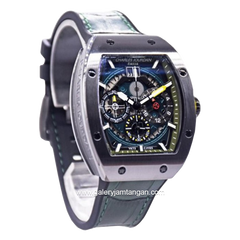 CHARLES JOURDAN CJ1125-3782C Black Dial Black Leather Strap