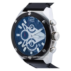 CHARLES JOURDAN CJ1080-1335C Black Silver Leather Strap