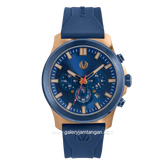 CHRIST VERRA REVSPORT CV 12153G-3J BLU Navy Rosegold Rubber Strap