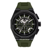 CHRIST VERRA CV 12189G-36 BLK/GRN Green Black Rubber Strap