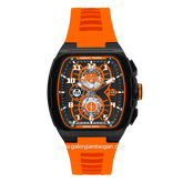 CHRIST VERRA Neo Drive CV 12349G-36 BLK/ORG Orange Black Rubber Strap