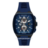 CHRIST VERRA Neo Drive CV 12349G-3D BLU Blue Black Rubber Strap