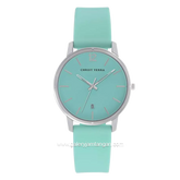CHRIST VERRA CV 12425L-31 TEAL Teal Silver Silicone Strap