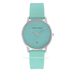 CHRIST VERRA CV 12425L-31 TEAL Teal Silver Silicone Strap