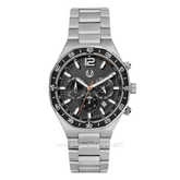 CHRIST VERRA TWO-TONE CV 146201G-11 BLK Silver Dial Black Stainless Steel