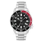 CHRIST VERRA REGENT CV 320226G-11 BLK/RED Silver Dial Black Red Stainless Steel