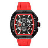 CHRIST VERRA CV 53606G-36 BLK/RED Red Black Rubber Strap