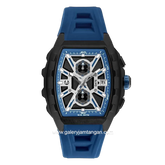 CHRIST VERRA SPIDERSYNC LIMITED EDITION CV 63034G-36 BLK/BLU Blue Black Rubber Strap