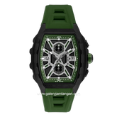 CHRIST VERRA SPIDERSYNC LIMITED EDITION CV 63034G-36 BLK/GRN Green Black Rubber Strap