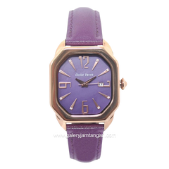 CHRIST VERRA CV 71636L-25 PRP Purple Rosegold Leather Strap