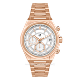 CHRIST VERRA CV 917806G-15 SLV Rosegold Dial White Stainless Steel