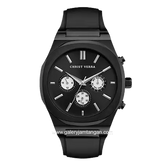 CHRIST VERRA CV 920145G-36 BLK Men's Watches Full Black Rubber Strap
