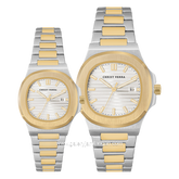 CHRIST VERRA COPPIA CV 921548G-13 SLV & CV 921548L-13 SLV Couple Silver Gold Stainless Steel