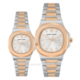 CHRIST VERRA COPPIA CV 921548G-14 SLV & CV 921548L-14 SLV Couple Silver Gold Stainless Steel