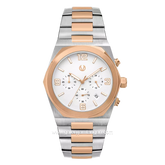 CHRIST VERRA CV 922163G-14 SLV Silver Rosegold Dial White Stainless Steel