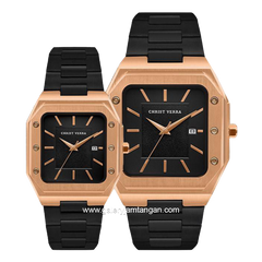 CHRIST VERRA CV 922289G-18 BLK & CV 922289L-18 BLK Black Rosegold Stainless Steel