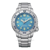 CITIZEN ECO DRIVE BN0165-55L Silver Dial Blue Stainless Steel Strap