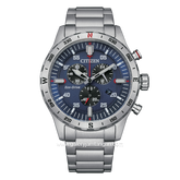 CITIZEN CTZ AT2520-89L Eco Drive Silver Dial Blue Chronograph Stainless Steel