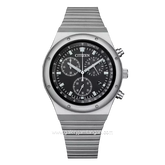 CITIZEN CTZ AT2540-57E Eco-Drive Silver Dial Black Chronograph Stainless Steel