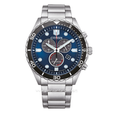 CITIZEN CTZ AT2560-84L Silver Dial Blue Eco Drive Stainless Steel