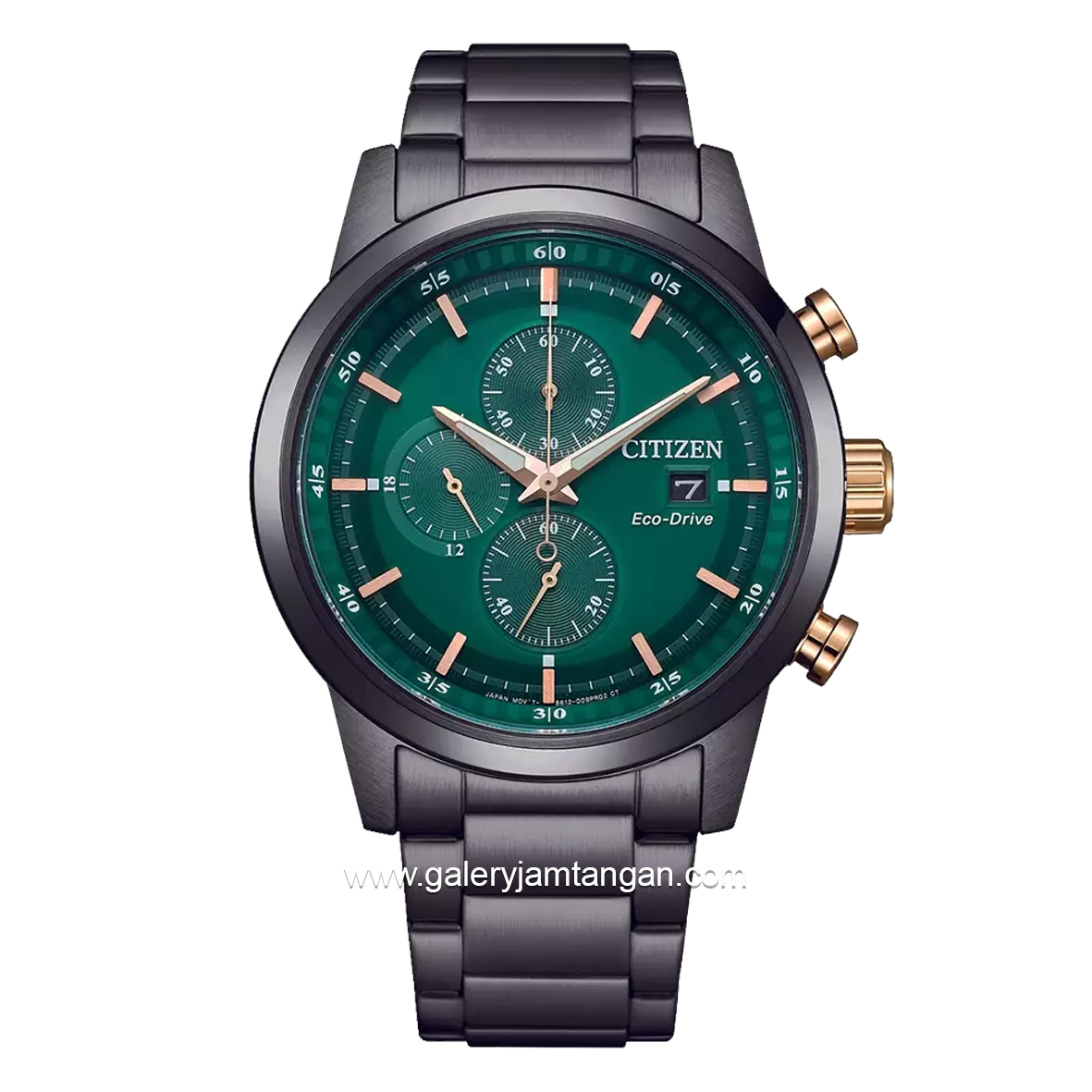 CITIZEN ECO DRIVE CA0746-85X Black Dial Green Stainless Steel