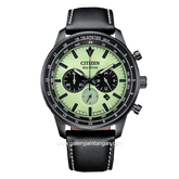 CITIZEN CTZ CA4505-21X Black Dial Green Eco Drive Leather Strap