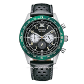 CITIZEN CTZ CA4558-16E Eco-Drive Black Silver Dial Black Leather