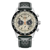 CITIZEN CTZ CA4559-13A Eco-Drive Black Dial Beige Chronograph Leather