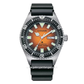 CITIZEN CTZ NY0120-01Z Black Silver Dial Orange Automatic Divers